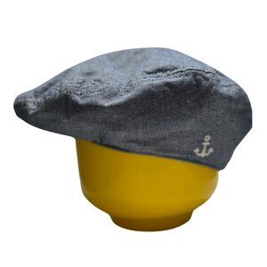 Gymboree Boys Blue Chambray Newsboy Cap – Size M (100% Cotton)